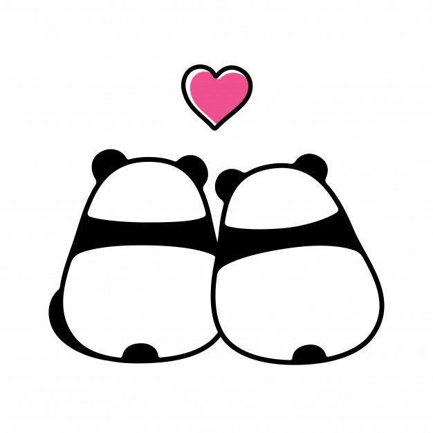 Dvě pandy se srdcem